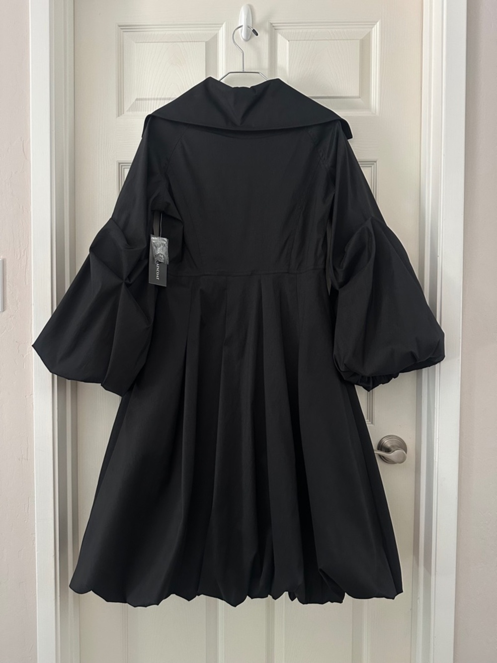 Samuel Dong Bubble Trench Coat Black Women’s Size Small - Picture 8 of 13